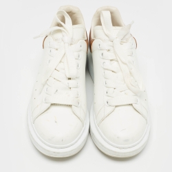 Alexander McQueen White Leather Oversized  Sneakers Size 38