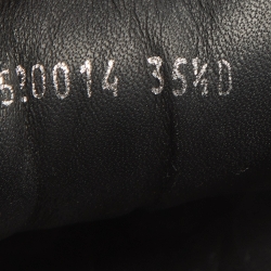 Pre Owned Alexander McQueen White/Black Leather Larry Sneakers Size 35.5