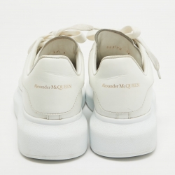 Alexander McQueen Off White Leather Larry Sneakers Size 37.5