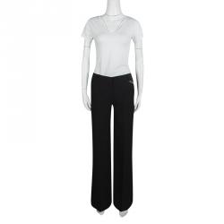 T by Alexander Wang Black High Rise Tailored Wide Leg Trousers S