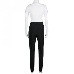 Alexander Wang Black Wool Zip Detail Tapered Cigarette Pants S