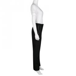 Alexander Wang Black Wool Zip Detail Tapered Cigarette Pants S