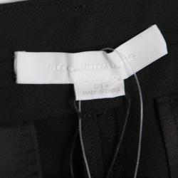 Alexander Wang Black Wool Zip Detail Tapered Cigarette Pants S