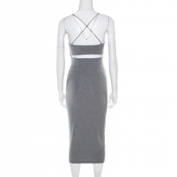 T By Alexander Wang Heather Grey Strappy Tank Dress XS