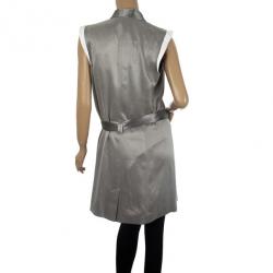 Alexander Wang Grey Matt Satin Wrap Dress M