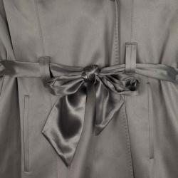 Alexander Wang Grey Matt Satin Wrap Dress M