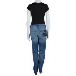 Alexander Wang Indigo Denim Faded Straight Fit Jeans M