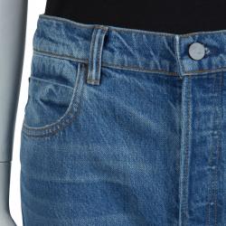 Alexander Wang Indigo Denim Faded Straight Fit Jeans M