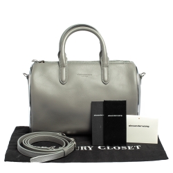 Alexander Wang Grey Leather Small Halo Satchel