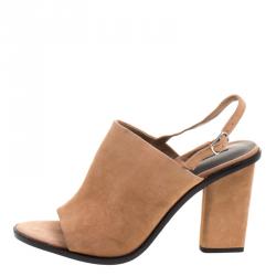 Pre Owned Alexander Wang Beige Suede Cole Slingback Sandals Size 40