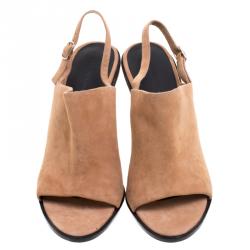 Pre Owned Alexander Wang Beige Suede Cole Slingback Sandals Size 40