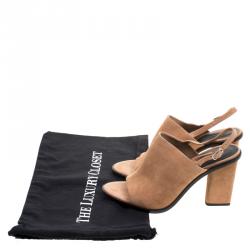 Pre Owned Alexander Wang Beige Suede Cole Slingback Sandals Size 40