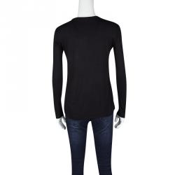 T by Alexander Wang Black Jersey Long Sleeve T-Shirt XS