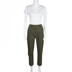 T By Alexander Wang Olive Green High Waist Cropped Pants S