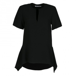T by Alexander Wang Black Crepe Asymmetric Peplum Top M