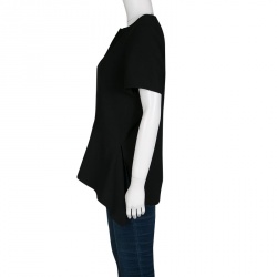 T by Alexander Wang Black Crepe Asymmetric Peplum Top M