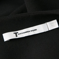 T by Alexander Wang Black Crepe Asymmetric Peplum Top M
