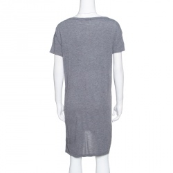Pre Owned T by Alexander Wang Grey Cotton Short Sleeve T-Shirt Dress S