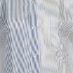 Pre Owned T by Alexander Wang Blue Striped Drop Shoulder Long Shirt Dress S