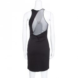 Alexander Wang Black Mesh Insert Bodycon Dress M