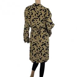 Alexander Wang Stud Print Silk Classic Trench Coat M