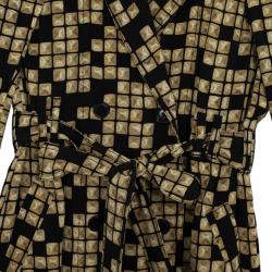 Alexander Wang Stud Print Silk Classic Trench Coat M