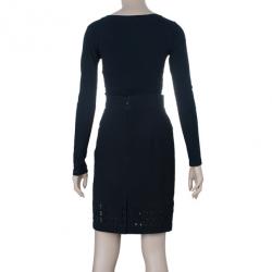 Pre Owned Alexander Wang Crepe Laser Cut Skirt S