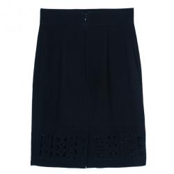 Pre Owned Alexander Wang Crepe Laser Cut Skirt S