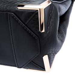 مملوكة مسبقًا Alexander Wang Black Pebbled Leather Marion Crossbody Bag 