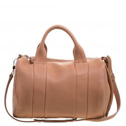 Alexander Wang Peach Pebbled Leather Rocco Duffel Bag