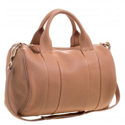 Alexander Wang Peach Pebbled Leather Rocco Duffel Bag