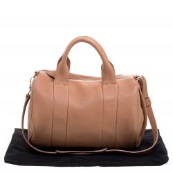 Alexander Wang Peach Pebbled Leather Rocco Duffel Bag