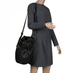 Alexander Wang Black Textured Leather Diego Bucket Bag