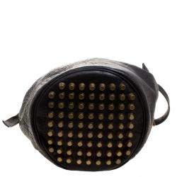 Alexander Wang Black Textured Leather Diego Bucket Bag