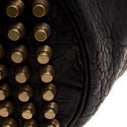 Alexander Wang Black Textured Leather Diego Bucket Bag