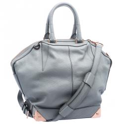 Alexander Wang Grey Leather Small Emile Satchel