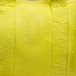 Alexander Wang Yellow Pebbled Leather Rocco Duffel Bag