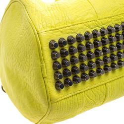 Alexander Wang Yellow Pebbled Leather Rocco Duffel Bag