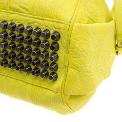 Alexander Wang Yellow Pebbled Leather Rocco Duffel Bag