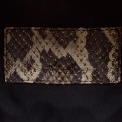 Alexander Wang Beige/Black Python Embossed Leather Top Handle Box Bag 