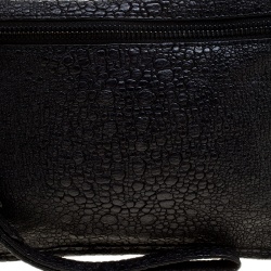 Alexander Wang Black Embossed Leather Prima Wristlet Pouch