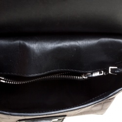 Alexander Wang Black/Grey Croc Embossed and Leather Marion Shoulder Bag