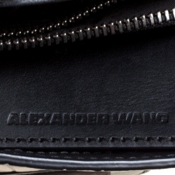 Alexander Wang Black/Grey Croc Embossed and Leather Marion Shoulder Bag