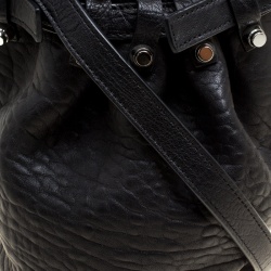 Alexander Wang Black Textured Leather Diego Bucket Bag