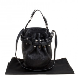 Alexander Wang Black Textured Leather Diego Bucket Bag
