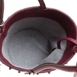 Alexander Wang Burgundy Leather Mini Runway Roxy Studded Bucket Bag