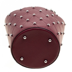 Alexander Wang Burgundy Leather Mini Runway Roxy Studded Bucket Bag