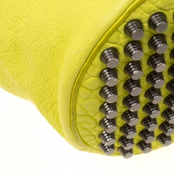 Alexander Wang Lime Green Textured Leather Diego Bucket Bag