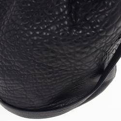 Alexander Wang Black Diego Textured-Leather Bucket Bag