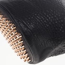 Alexander Wang Black Diego Textured-Leather Bucket Bag